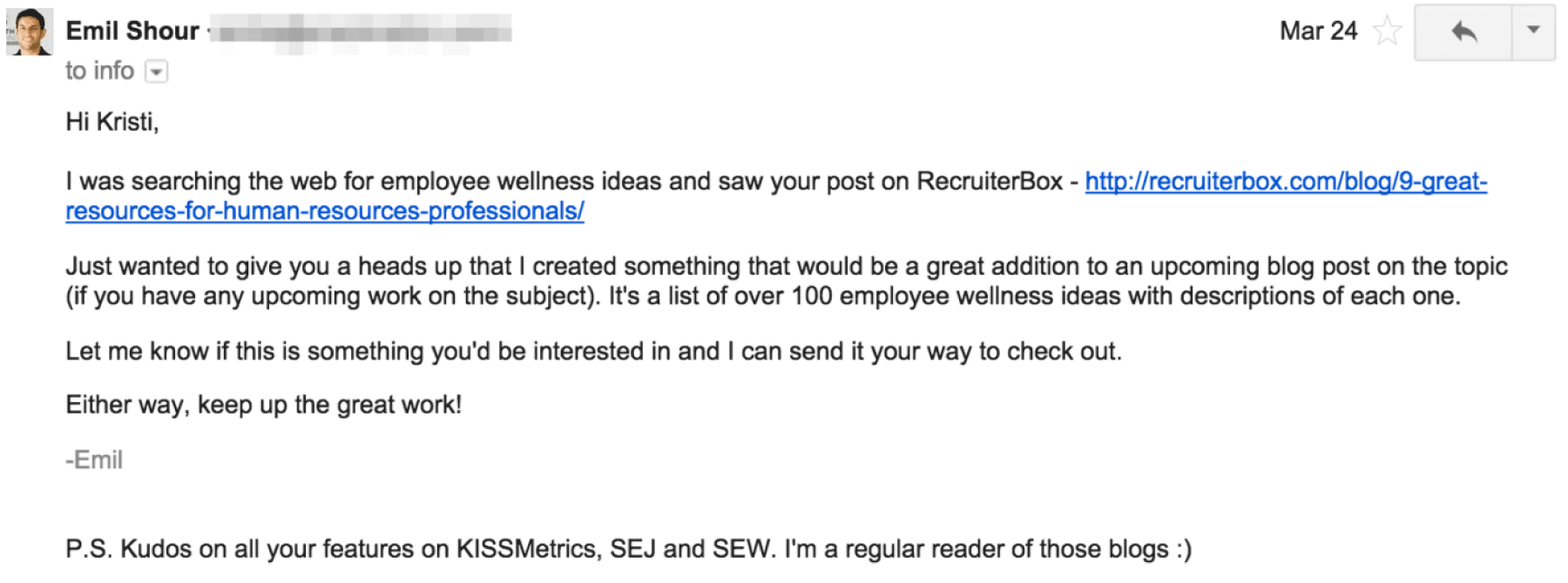 Emil – Email to RecruiterBox Emil – Email to RecruiterBox