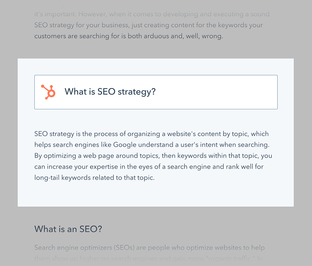HubSpot Featured Snippet HubSpot Featured Snippet