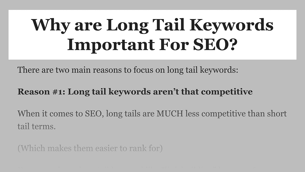 Long tail keywords for Featured Snippets Long tail keywords for Featured Snippets