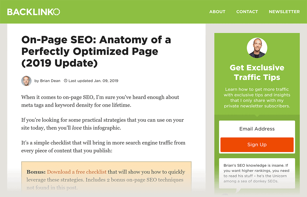 Backlinko – On-page SEO post Backlinko - On-page SEO post