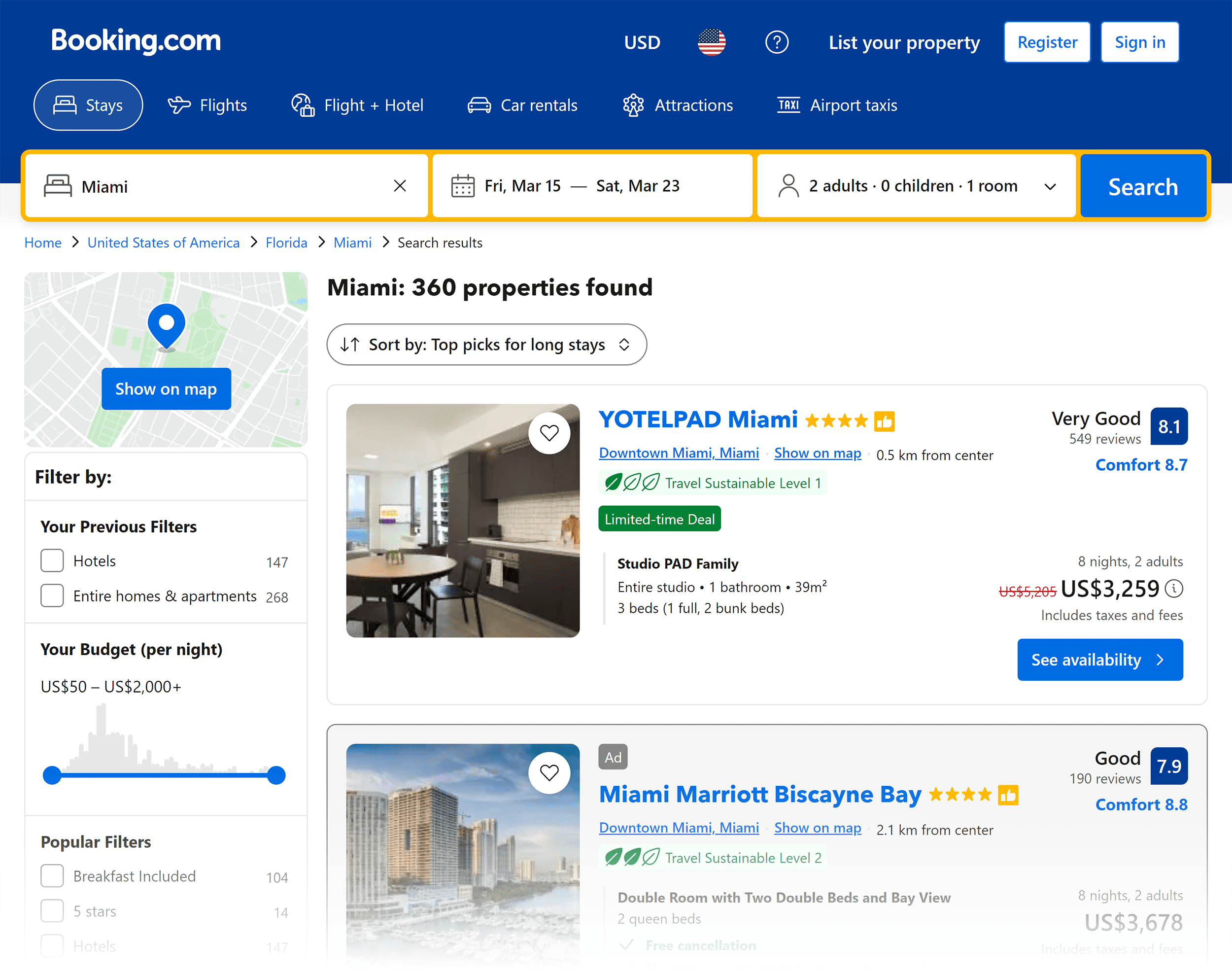 Booking – US version Booking – US version