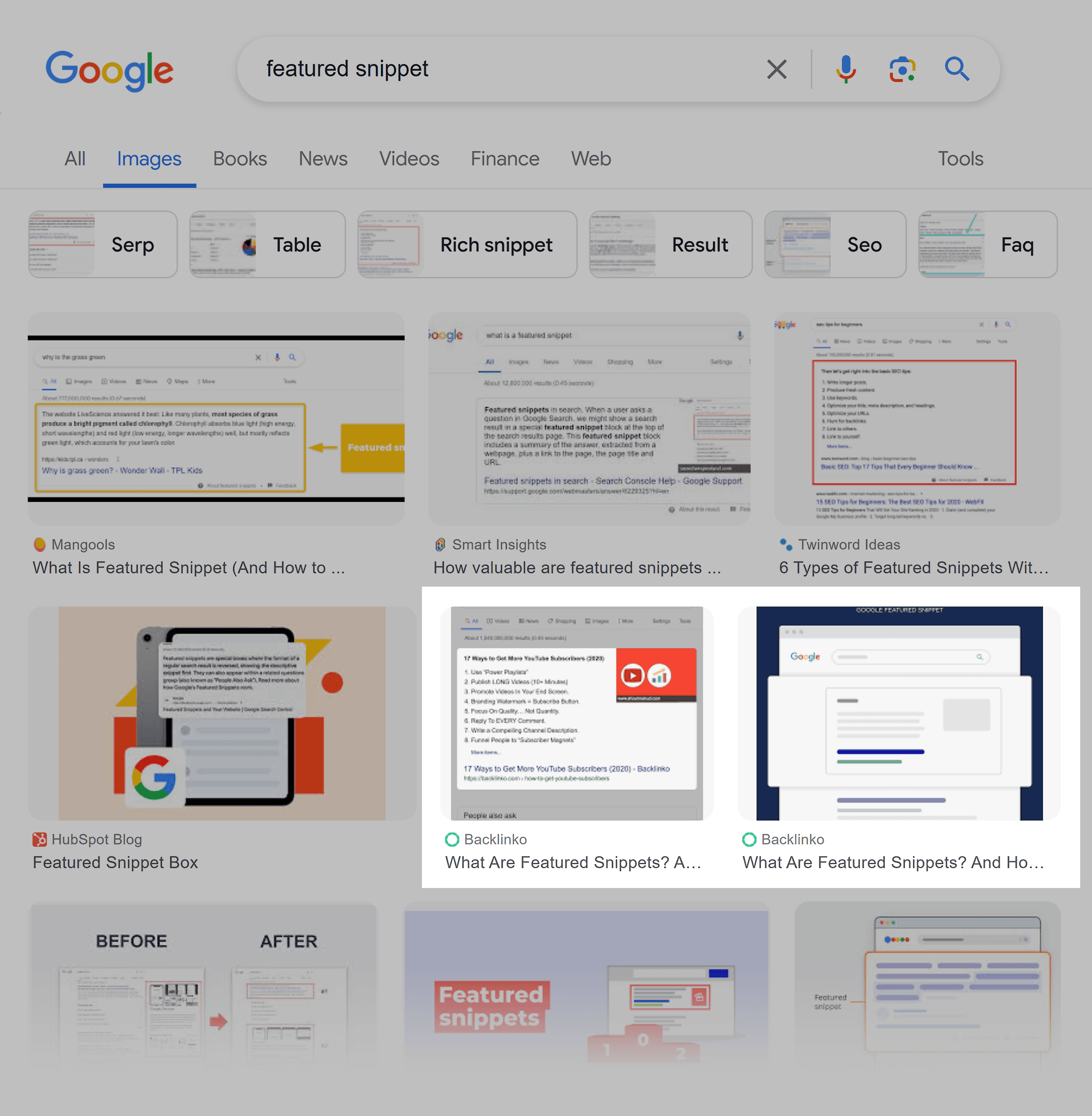 Google Images – Featured snippet Google Images – Featured snippet