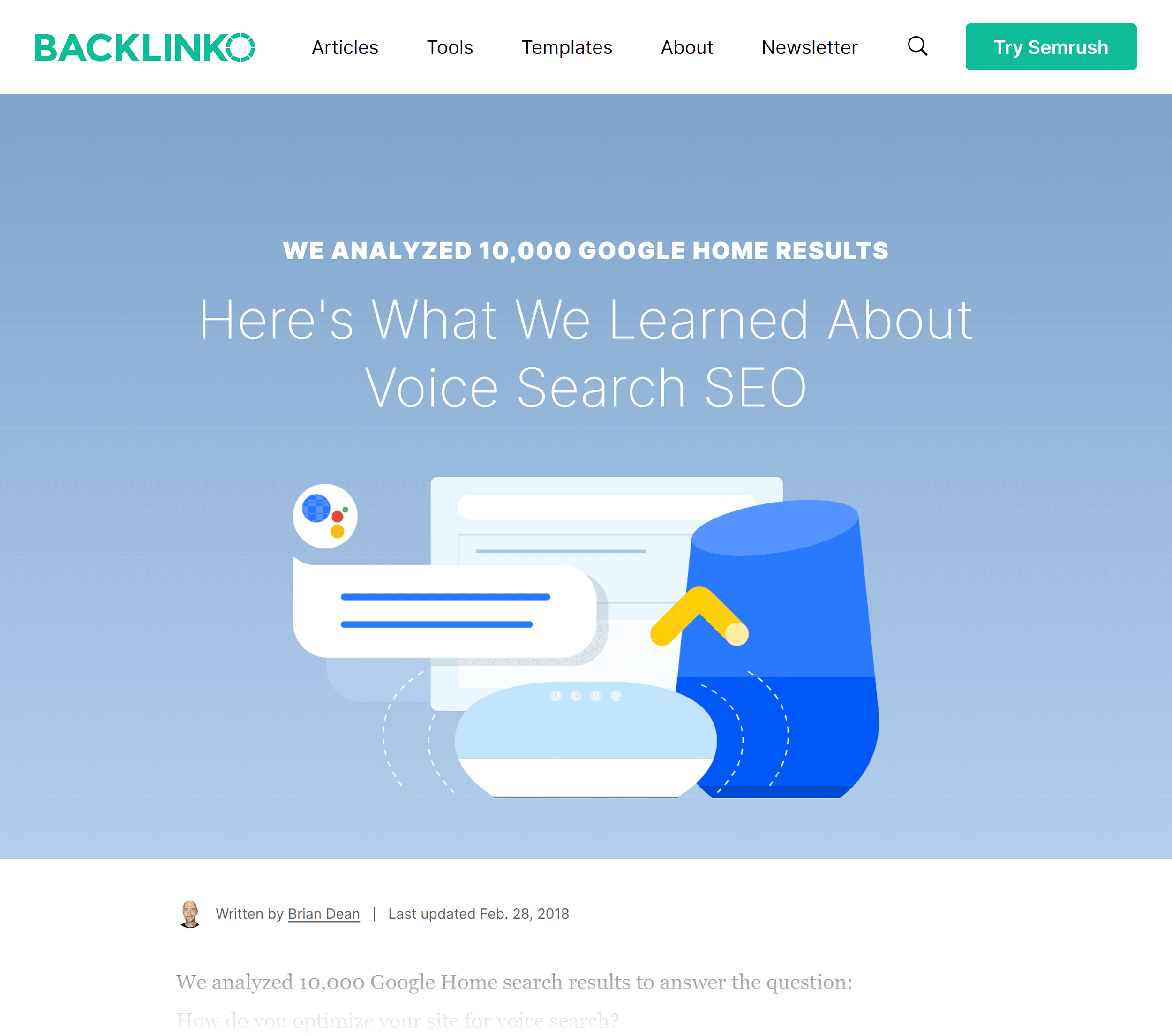 Backlinko – Voice Search SEO study Backlinko – Voice Search SEO study