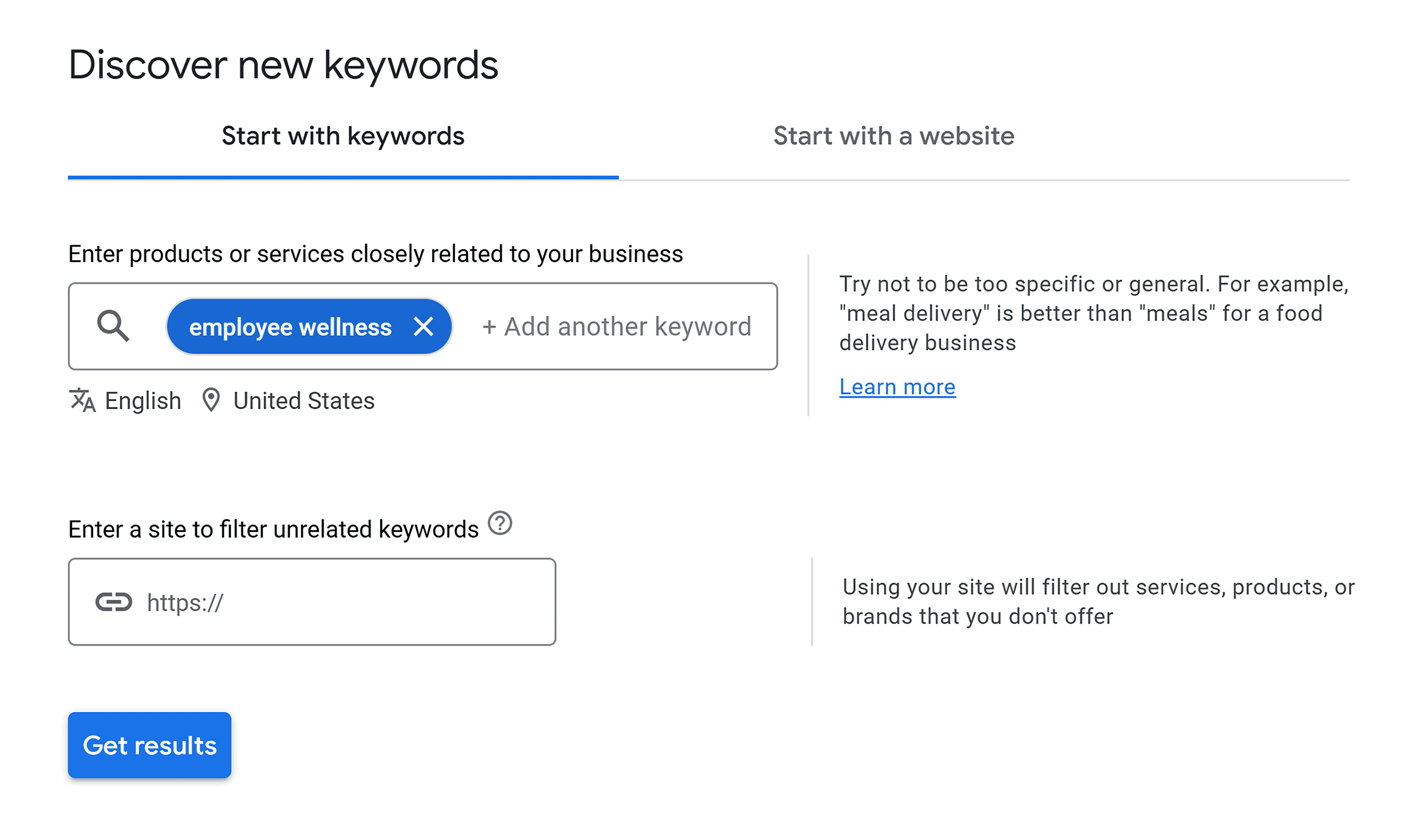 GKP – Discover keywords – Employee wellness GKP – Discover keywords – Employee wellness