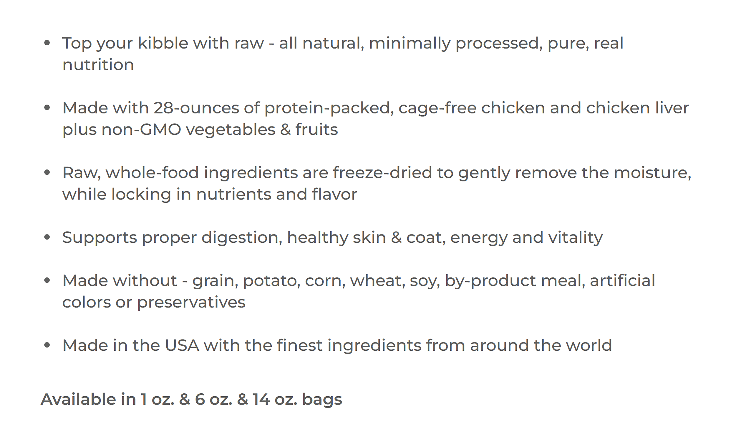 Instinct Pet Food – Chicken food topper