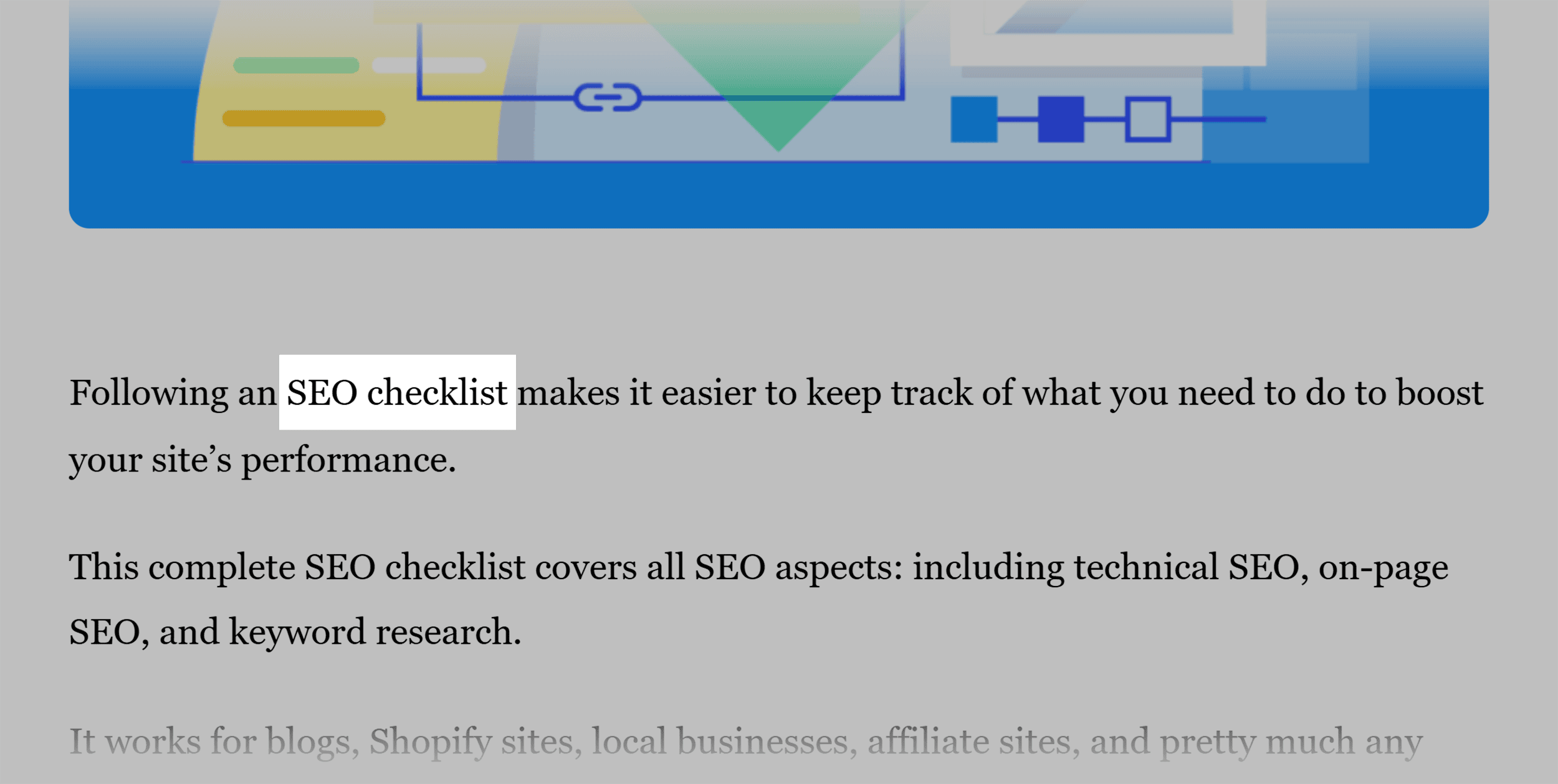 Keyword in text Keyword in text