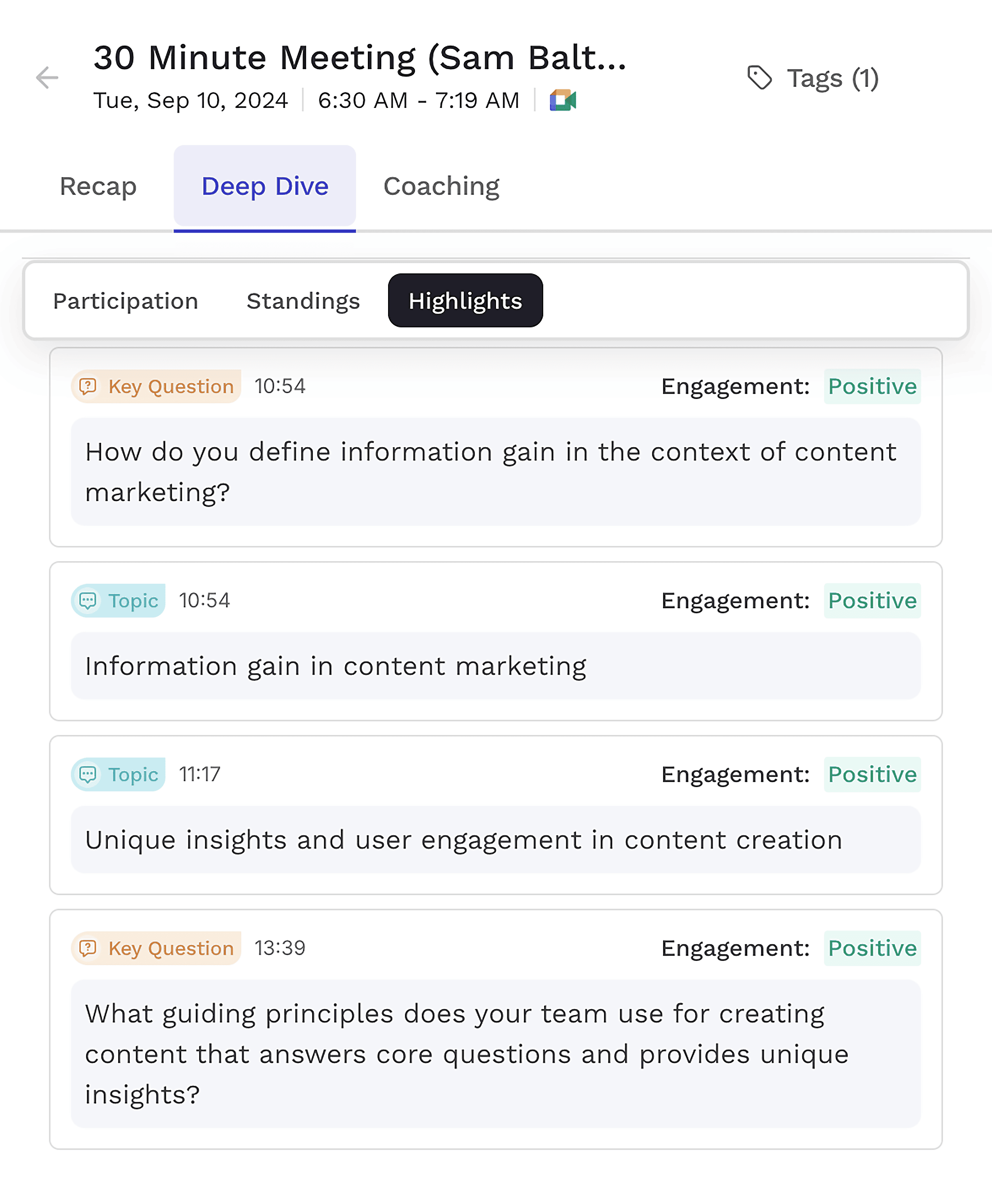 Read AI – Transcribed interviews