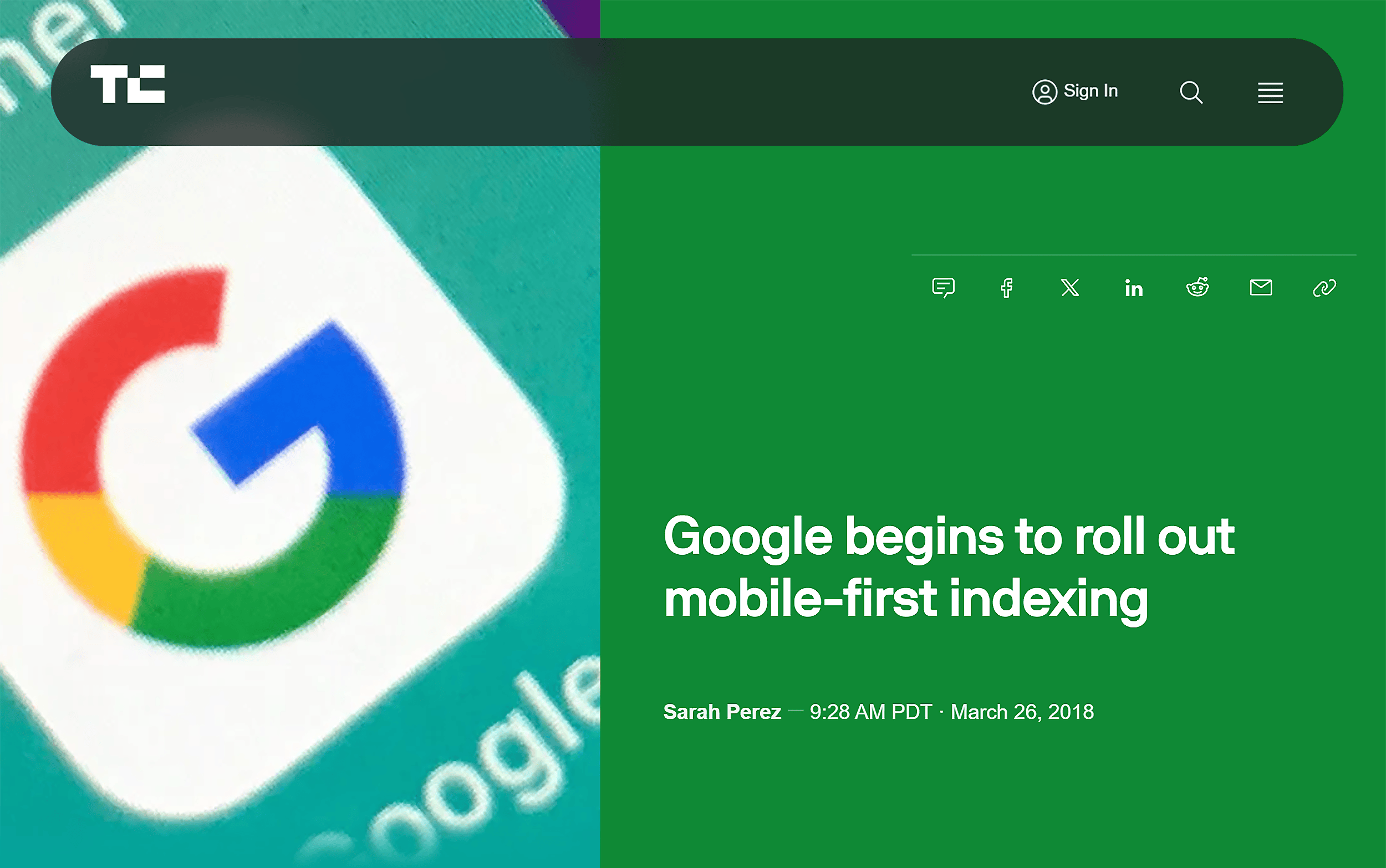TechCrunch – Google mobile-first index TechCrunch – Google mobile-first index