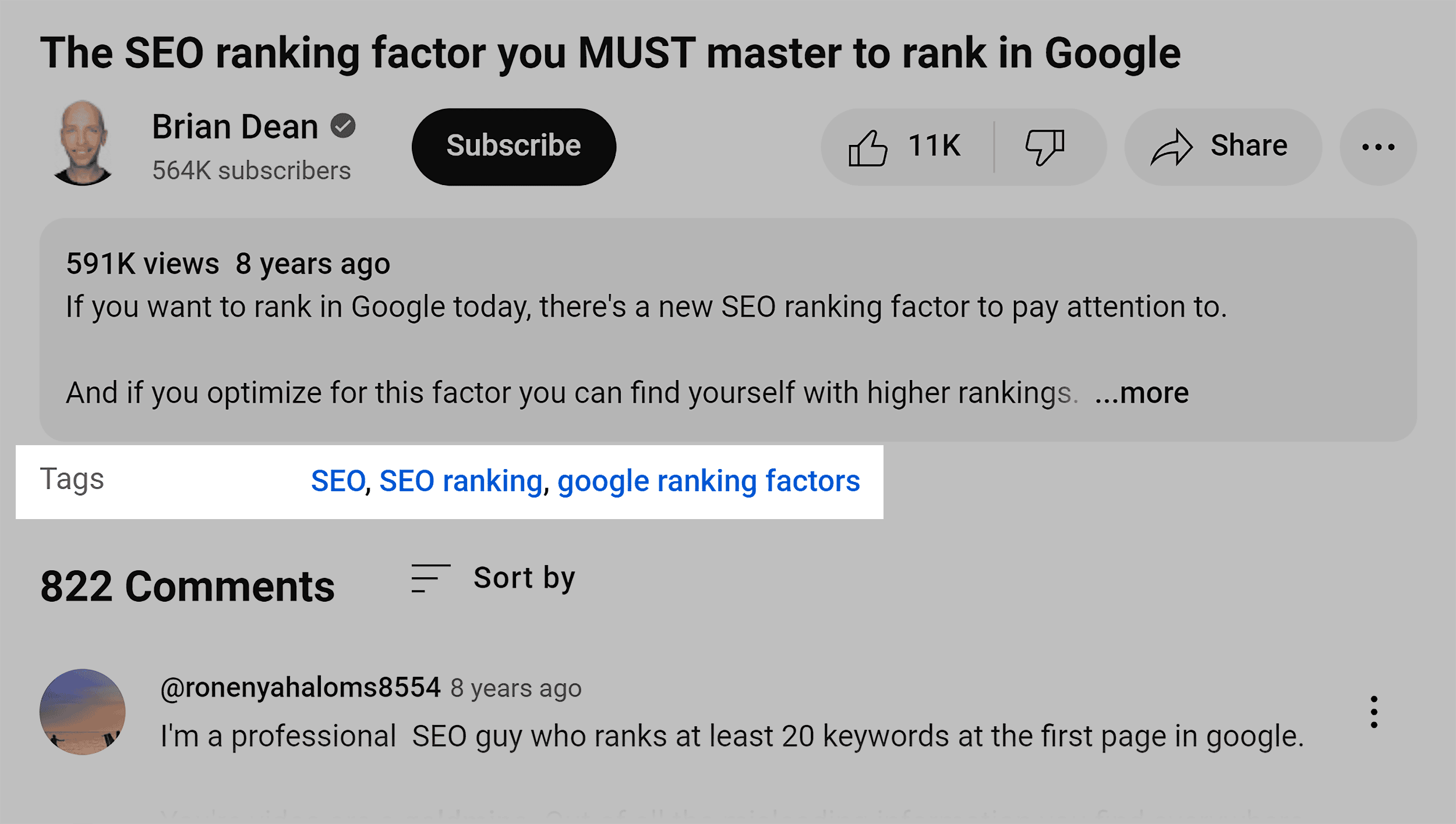 YouTube tags YouTube tags