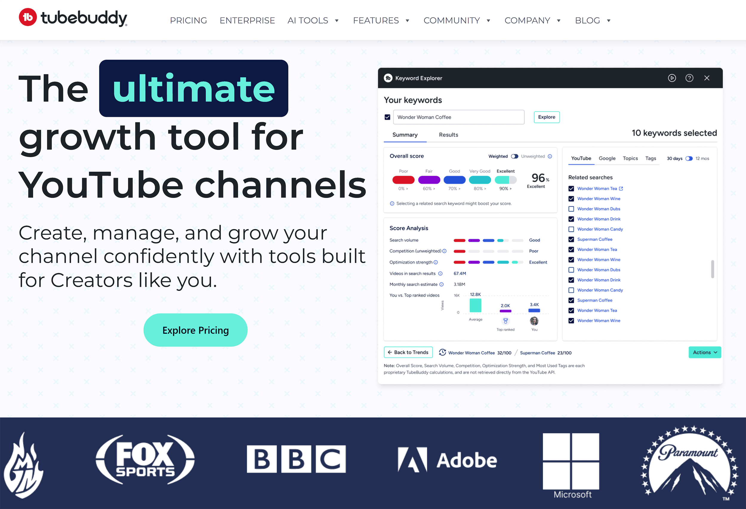 Tubebuddy – Homepage