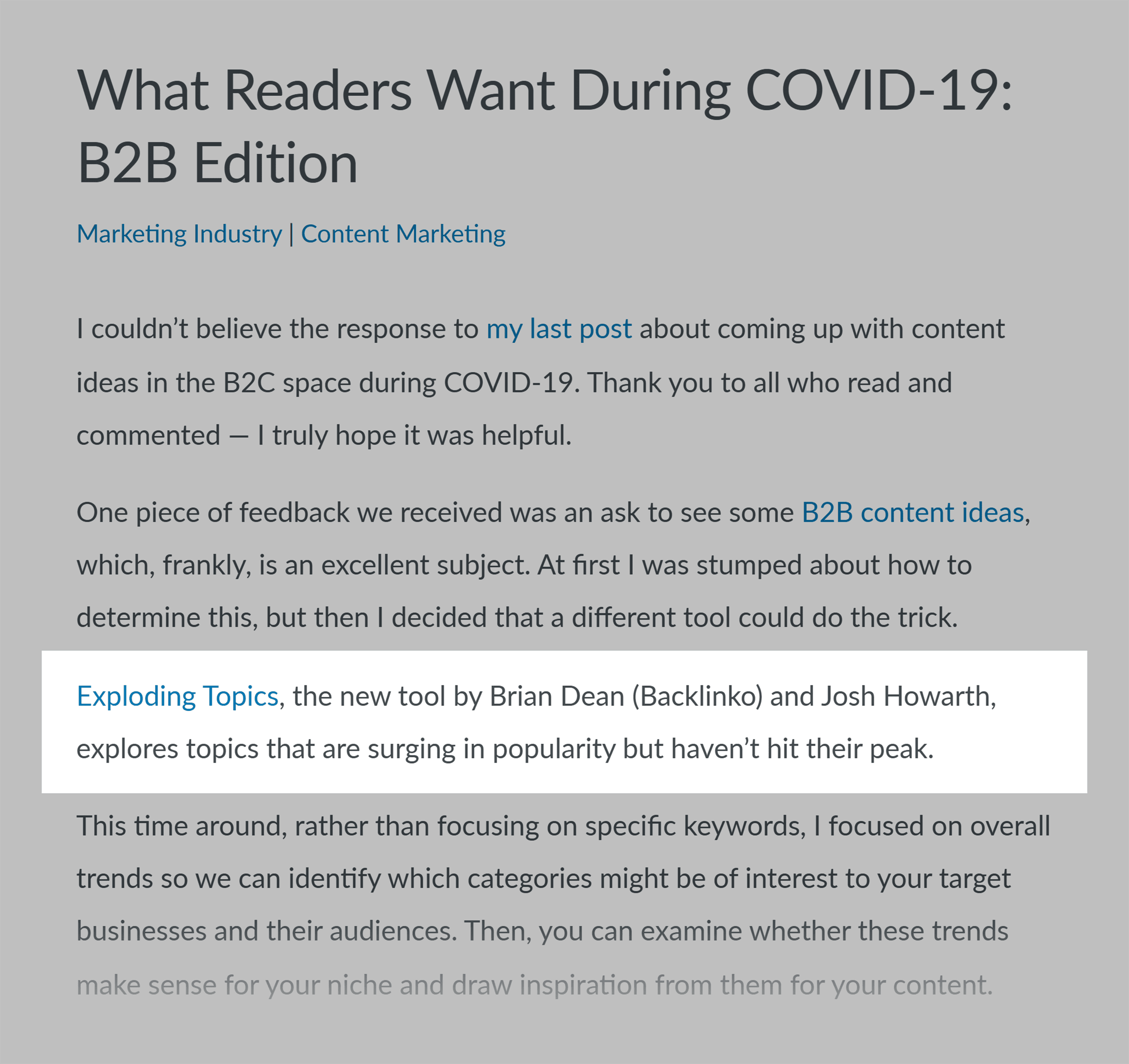 Moz – Exploding Topics Backlink