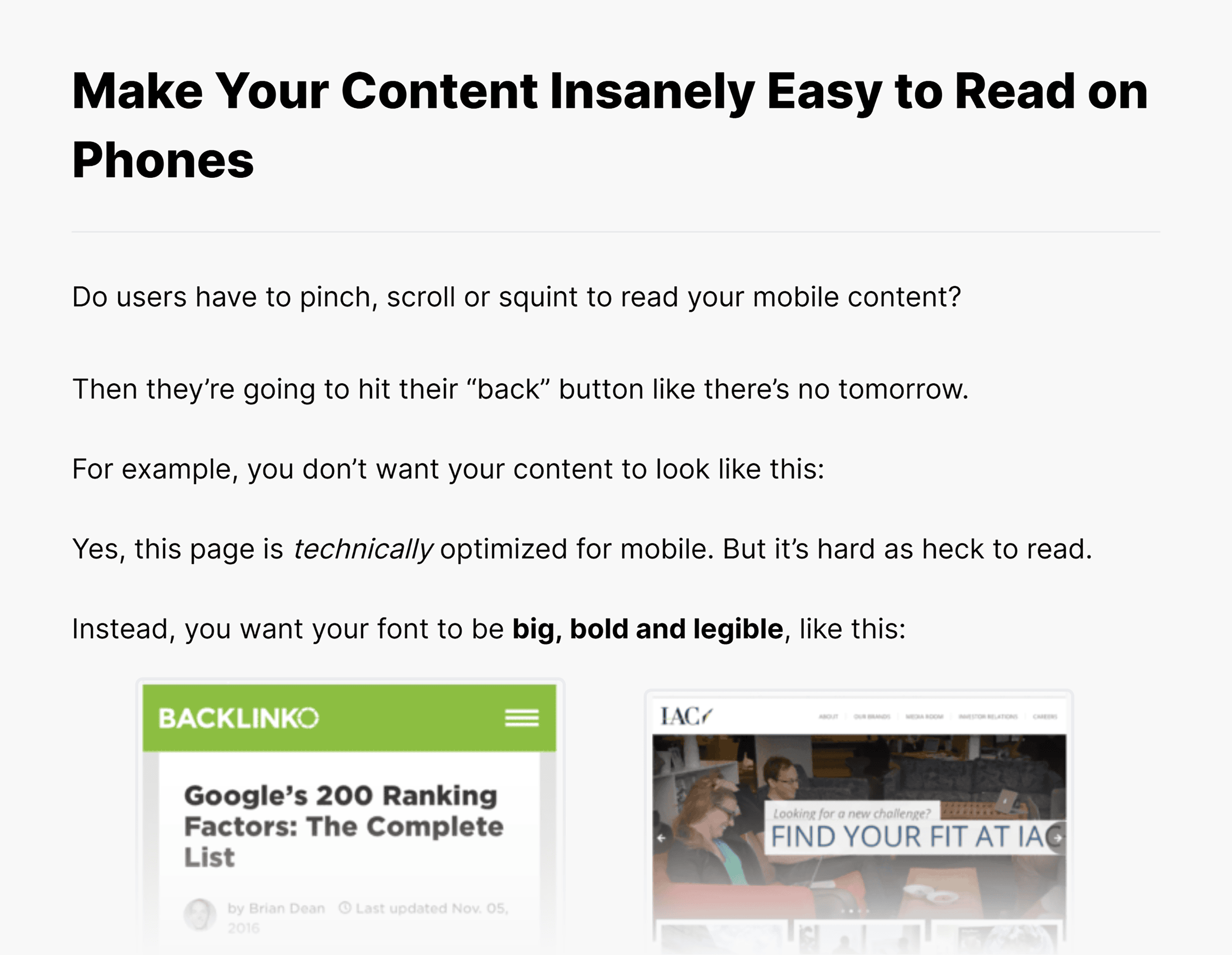 Backlinko – Mobile SEO Guide – Easy Read on Phone Backlinko – Mobile SEO Guide – Easy Read on Phone