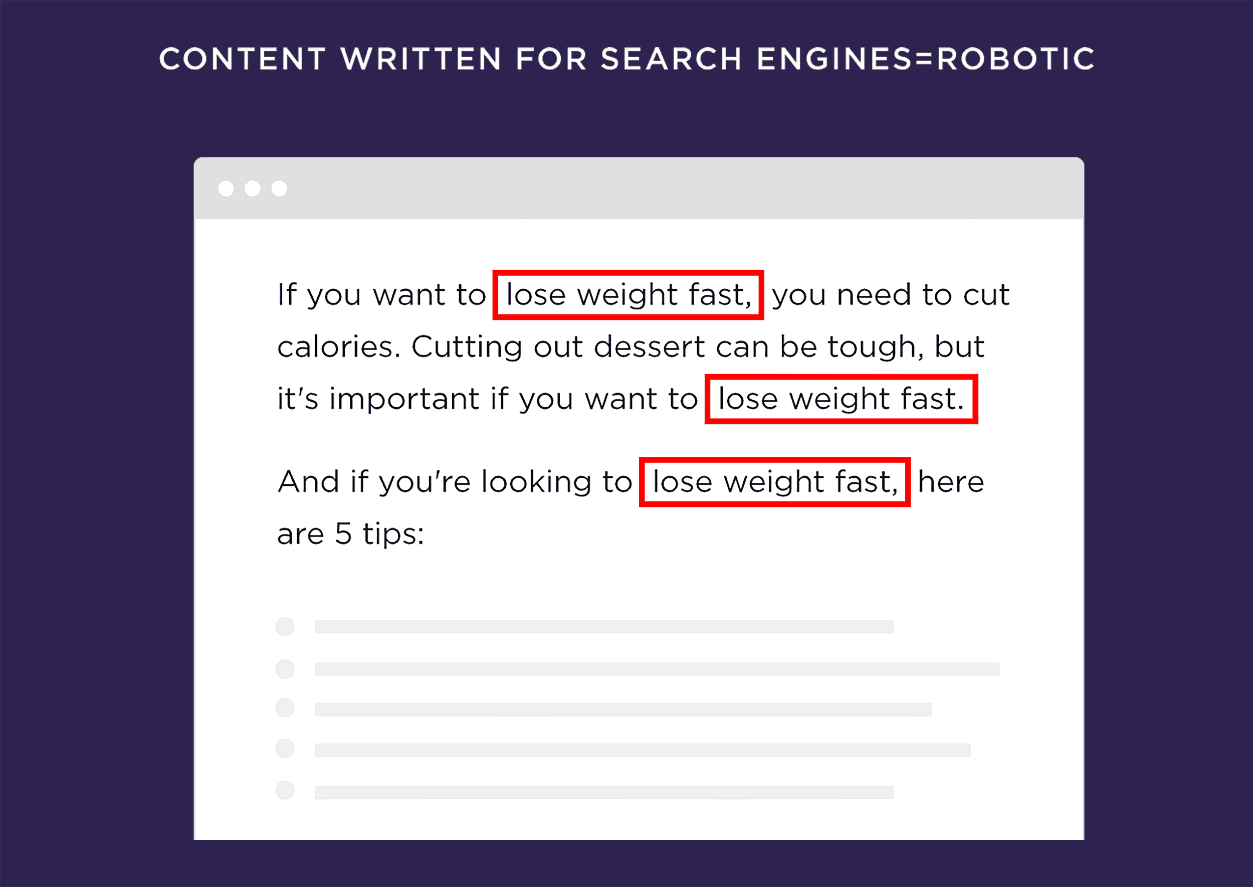 Content Written for Search Engines Robotic Style Content Written for Search Engines Robotic Style