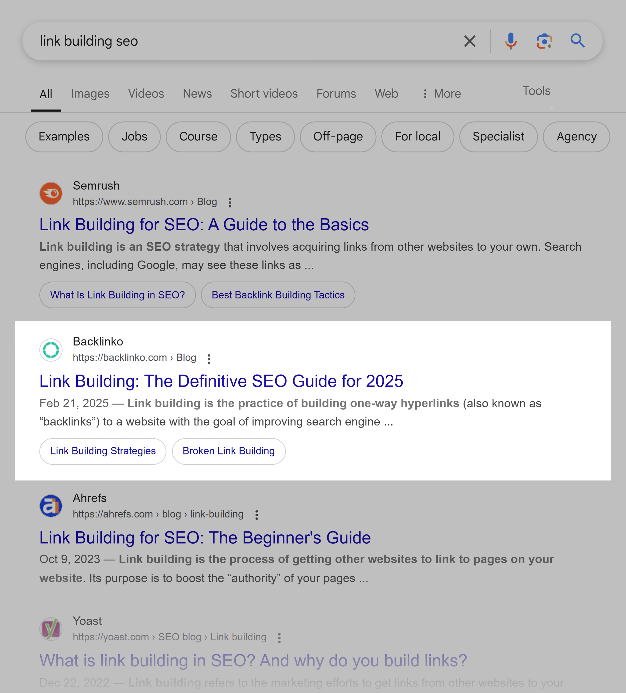 Google SERP – Link Building SEO Google SERP – Link Building SEO